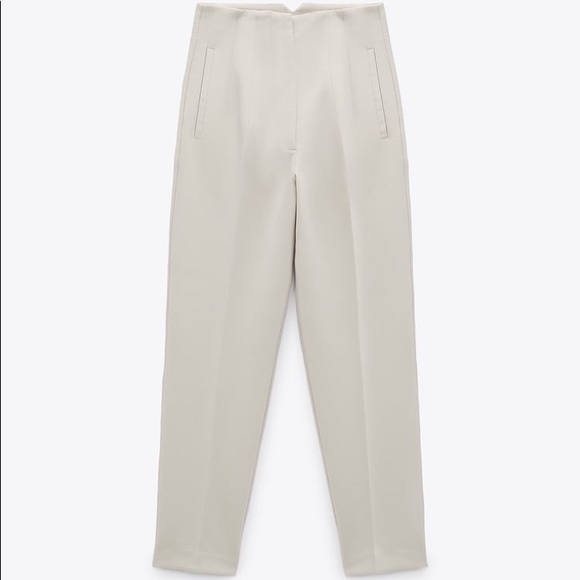 Zara Pants - Zara High Waisted Pants in Oyster White XS